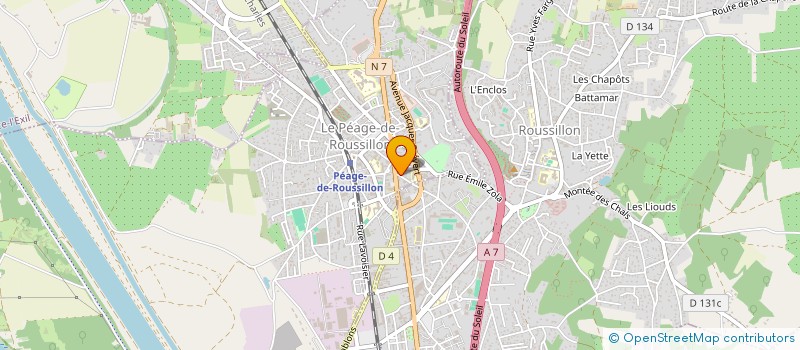 localisation de l'entreprise MADAME CAROLINE BRONSARD  LE PEAGE-DE-ROUSSILLON