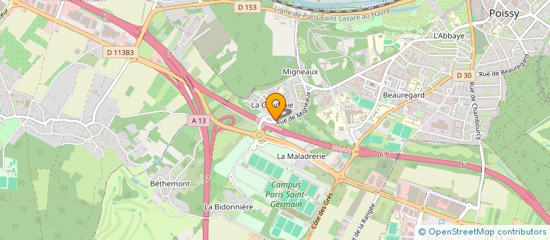 localisation de l'entreprise MADAME CAROLINE BRUNET  POISSY