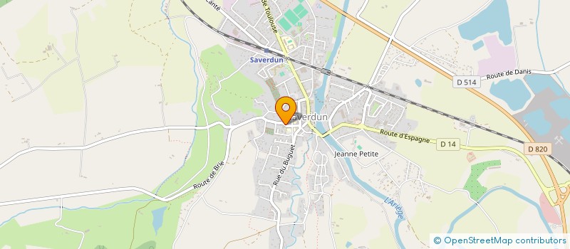 localisation de l'entreprise MADAME CAROLINE BRUNET à SAVERDUN