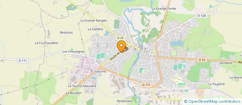 localisation de l'entreprise MADAME CAROLINE BRYLINSKI  CRAON