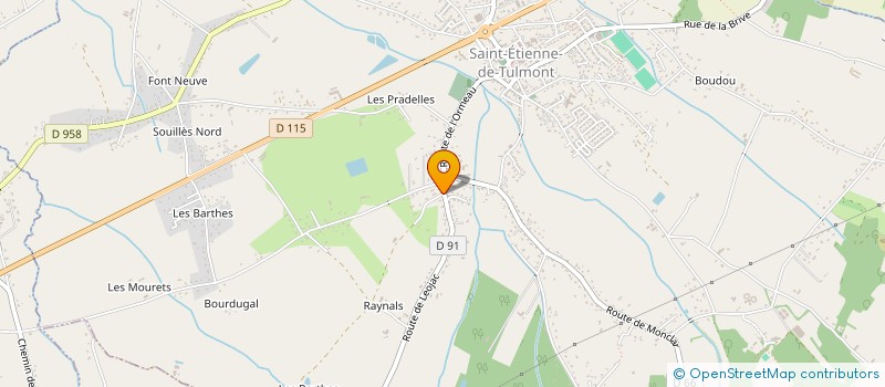 localisation de l'entreprise MADAME CAROLINE CAILLEAUX  SAINT-ETIENNE-DE-TULMONT