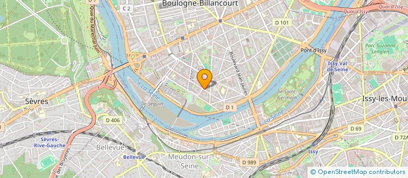 localisation de l'entreprise MADAME CAROLINE CATTAN  BOULOGNE-BILLANCOURT