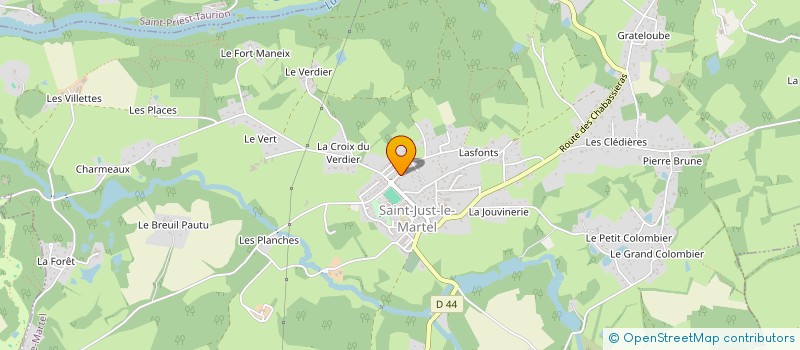 localisation de l'entreprise MADAME CAROLINE CHABOIS  SAINT-JUST-LE-MARTEL