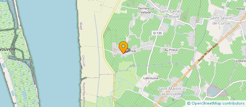 localisation de l'entreprise MADAME CAROLINE CHARPENTIER  SAINT-GENES-DE-BLAYE