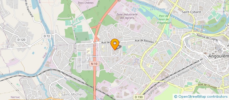 localisation de l'entreprise MADAME CAROLINE CLAUDINE LARRET à ANGOULEME