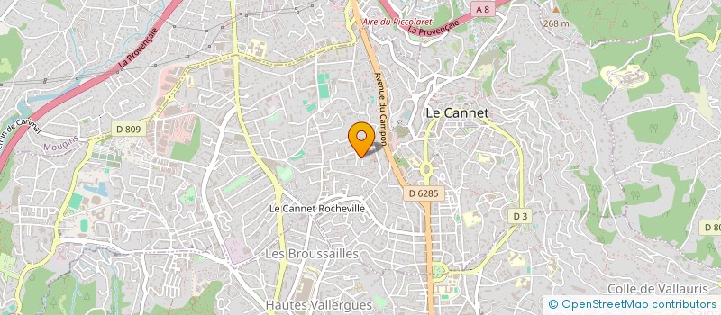 localisation de l'entreprise MADAME CAROLINE CONTI à LE CANNET