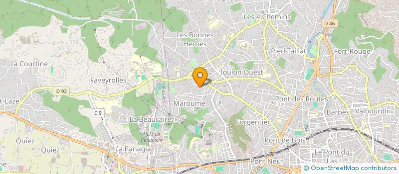 localisation de l'entreprise MADAME CAROLINE COSSARD à TOULON