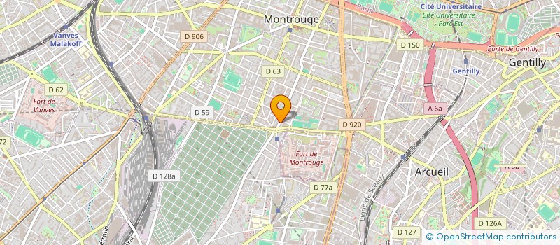 localisation de l'entreprise MADAME CAROLINE CRETE  MONTROUGE