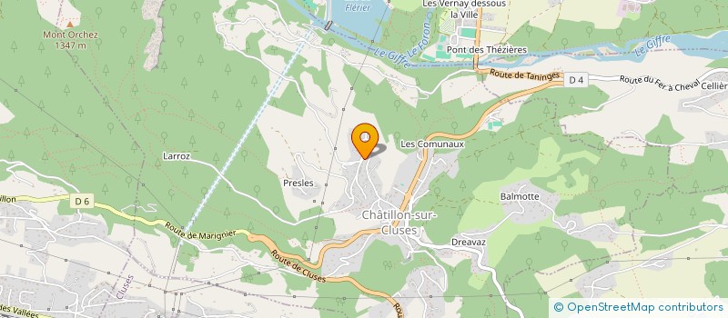 localisation de l'entreprise MADAME CAROLINE CRETET  CHATILLON-SUR-CLUSES