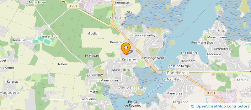 localisation de l'entreprise MADAME CAROLINE CREUSE  PLOUHINEC