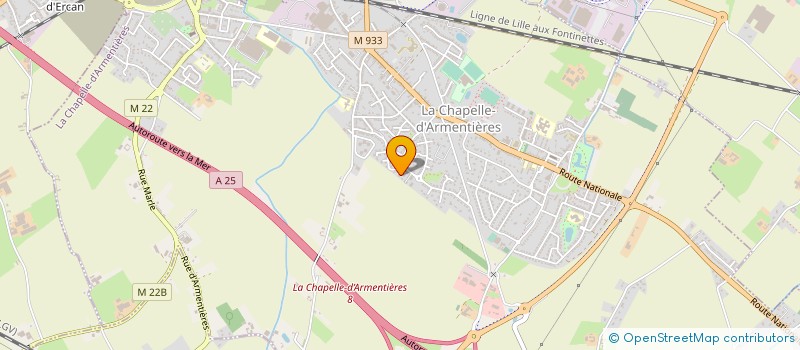 localisation de l'entreprise MADAME CAROLINE DAILLY  LA CHAPELLE-D'ARMENTIERES