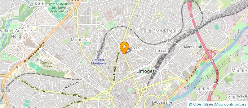 localisation de l'entreprise MADAME CAROLINE DE GENTIL DE ROSIER à LIMOGES
