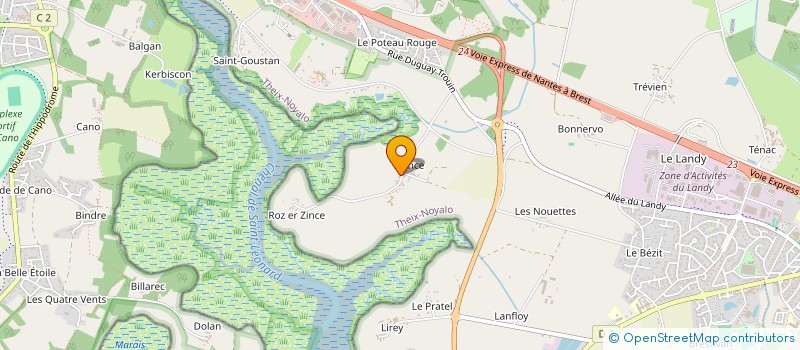 localisation de l'entreprise MADAME CAROLINE DERVILLE  SURZUR