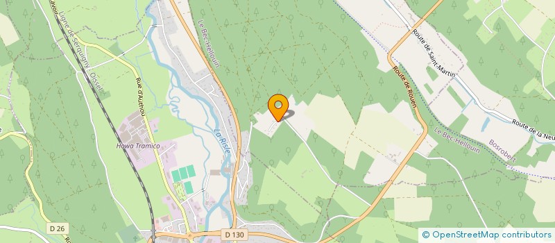 localisation de l'entreprise MADAME CAROLINE DUFLOS  LE BEC-HELLOUIN