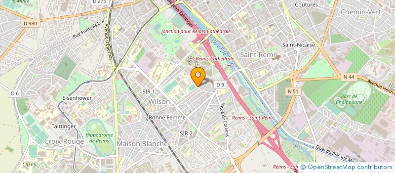 localisation de l'entreprise MADAME CAROLINE DUGOIS  REIMS