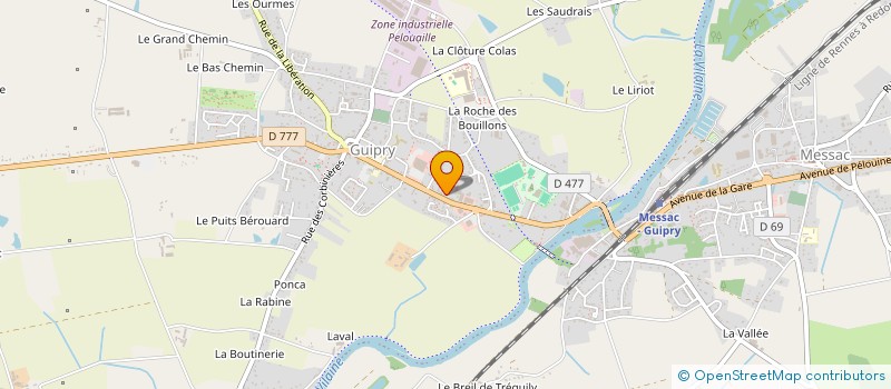 localisation de l'entreprise MADAME CAROLINE DUJARDIN  GUIPRY-MESSAC