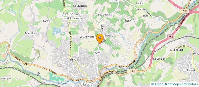 localisation de l'entreprise MADAME CAROLINE DUTRION  SAINT-GERMAIN-NUELLES