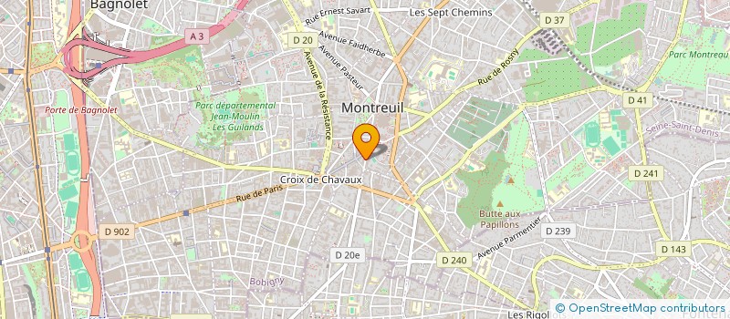 localisation de l'entreprise MADAME CAROLINE EMILIE RABEYRIN à MONTREUIL