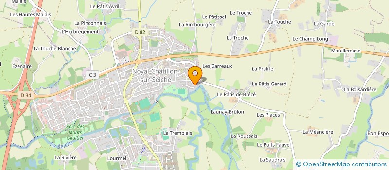 localisation de l'entreprise MADAME CAROLINE FAUDEIL  NOYAL-CHATILLON-SUR-SEICHE