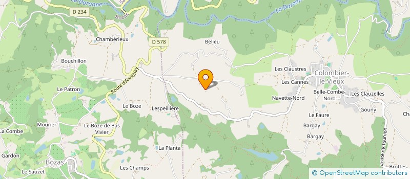 localisation de l'entreprise MADAME CAROLINE FAUSTE  COLOMBIER-LE-VIEUX