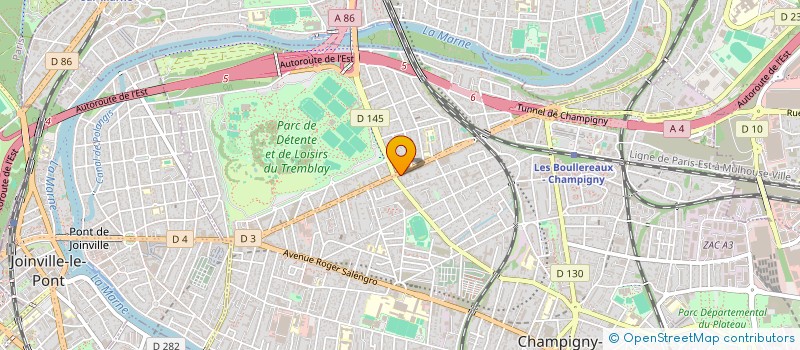 localisation de l'entreprise MADAME CAROLINE FOSSEY à CHAMPIGNY-SUR-MARNE