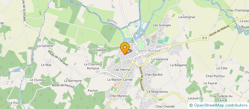 localisation de l'entreprise MADAME CAROLINE FRAGNIERE  SAINT AULAYE-PUYMANGOU