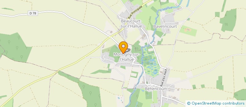 localisation de l'entreprise MADAME CAROLINE GABOREAU  MONTIGNY-SUR-L'HALLUE