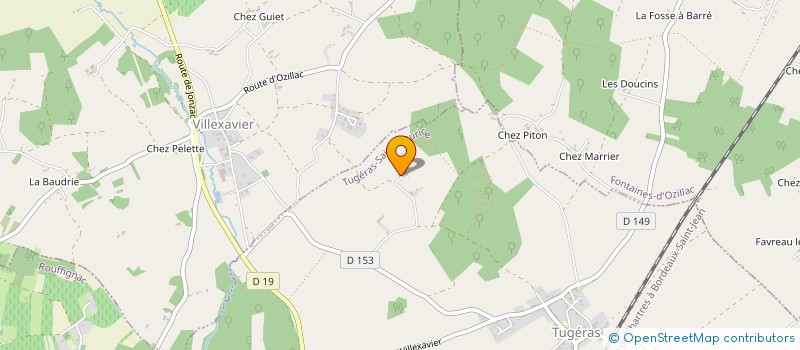 localisation de l'entreprise MADAME CAROLINE GELLE  MONTENDRE