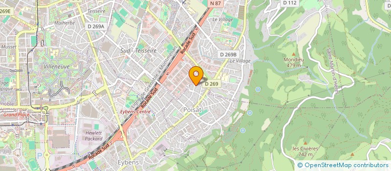 localisation de l'entreprise MADAME CAROLINE GIRARD CARRABIN  POISAT