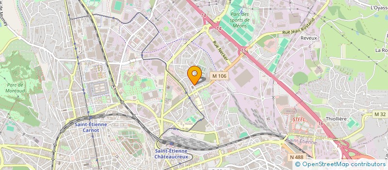 localisation de l'entreprise MADAME CAROLINE GODEFROY  SAINT-ETIENNE