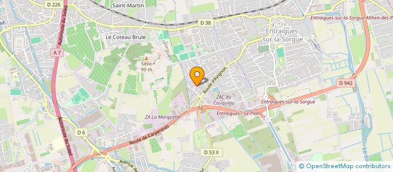 localisation de l'entreprise MADAME CAROLINE GOMEZ à ENTRAIGUES-SUR-LA-SORGUE