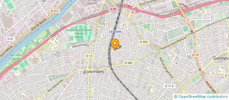 localisation de l'entreprise MADAME CAROLINE GUBIAN à COLOMBES