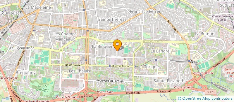 localisation de l'entreprise MADAME CAROLINE GUERIN  RENNES