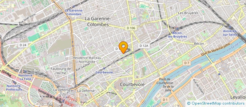 localisation de l'entreprise MADAME CAROLINE GUEYE  COURBEVOIE
