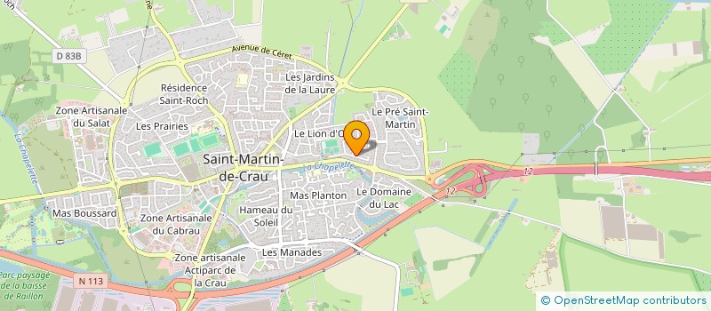 localisation de l'entreprise MADAME CAROLINE GUILLAUME à SAINT-MARTIN-DE-CRAU