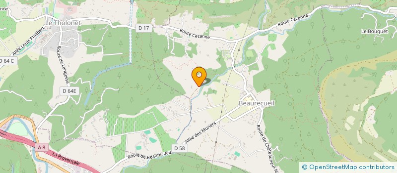 localisation de l'entreprise MADAME CAROLINE GUY  BEAURECUEIL