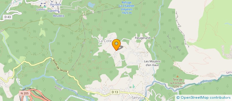 localisation de l'entreprise MADAME CAROLINE HENRY  SERVOZ