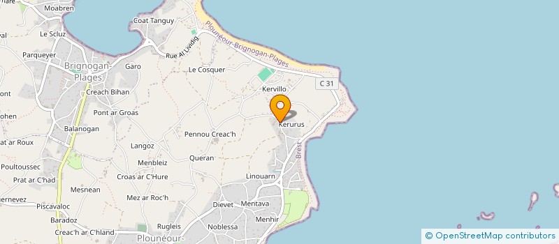 localisation de l'entreprise MADAME CAROLINE JAOUEN  PLOUNEOUR-BRIGNOGAN-PLAGES