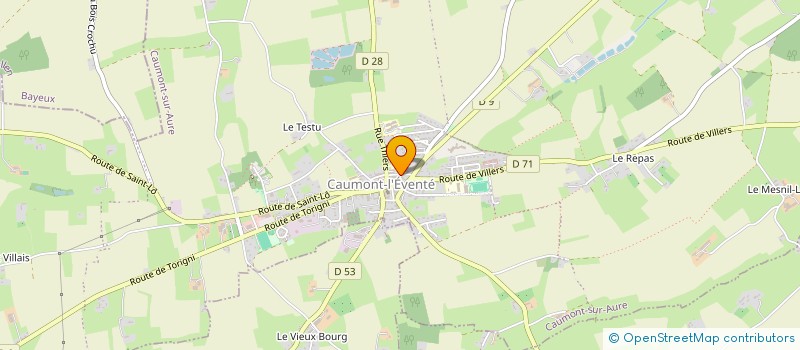 localisation de l'entreprise MADAME CAROLINE JEANNE  CAUMONT-SUR-AURE