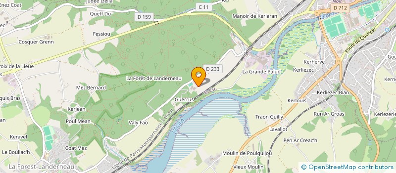 localisation de l'entreprise MADAME CAROLINE JOSSET  LA FOREST-LANDERNEAU