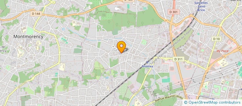 localisation de l'entreprise MADAME CAROLINE KOUVTANOVITCH  GROSLAY