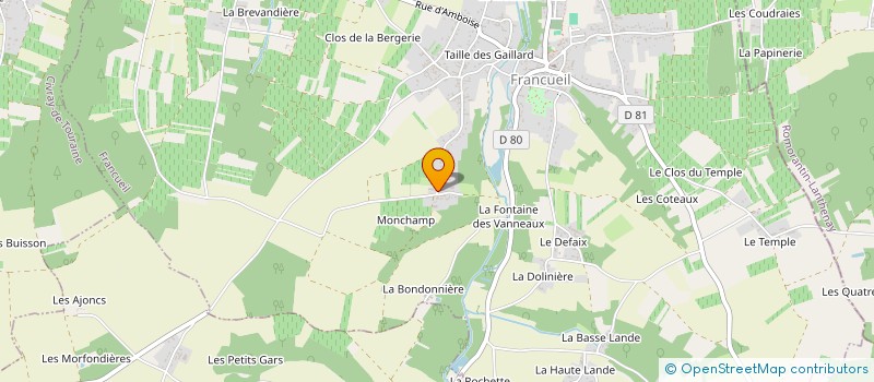 localisation de l'entreprise MADAME CAROLINE LABRIFFE  FRANCUEIL