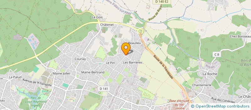 localisation de l'entreprise MADAME CAROLINE LABRUNIE  SAINT-PALAIS-SUR-MER