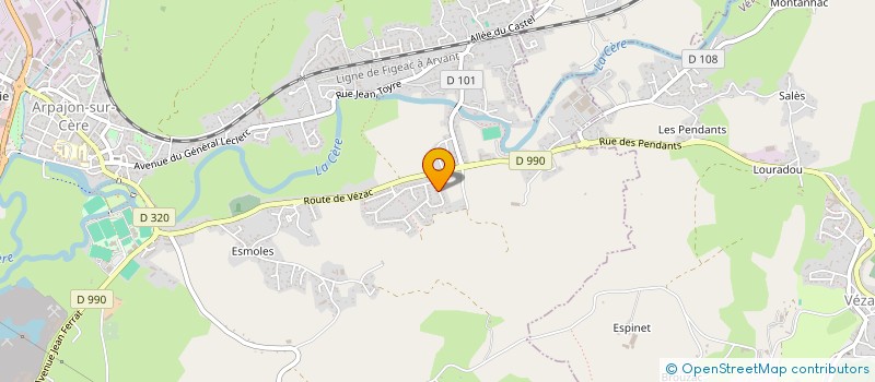 localisation de l'entreprise MADAME CAROLINE LAMARQUE à ARPAJON-SUR-CERE