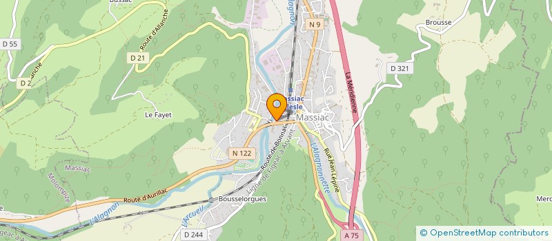 localisation de l'entreprise MADAME CAROLINE LAMARTINIE SABAU à MASSIAC