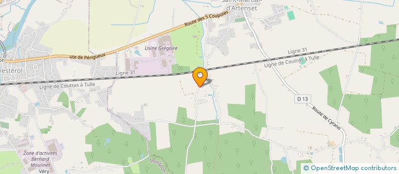 localisation de l'entreprise MADAME CAROLINE LAVERGNE  SAINT-MARTIAL-D'ARTENSET