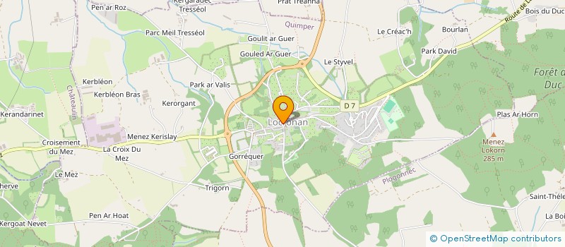 localisation de l'entreprise MADAME CAROLINE LE GALL  LOCRONAN