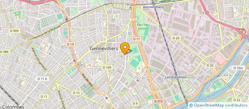 localisation de l'entreprise MADAME CAROLINE LE LEUCH à GENNEVILLIERS