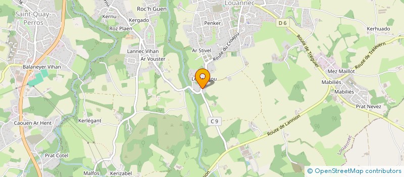 localisation de l'entreprise MADAME CAROLINE LECLERCQ  LOUANNEC