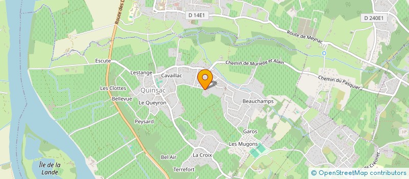 localisation de l'entreprise MADAME CAROLINE LECLERE  QUINSAC